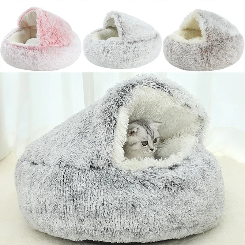 Burrow Buddy™ – The Ultimate Cozy Cave Bed for Cats & Small Dogs