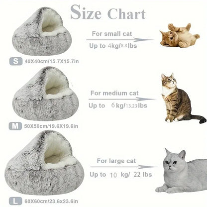 Burrow Buddy™ – The Ultimate Cozy Cave Bed for Cats & Small Dogs